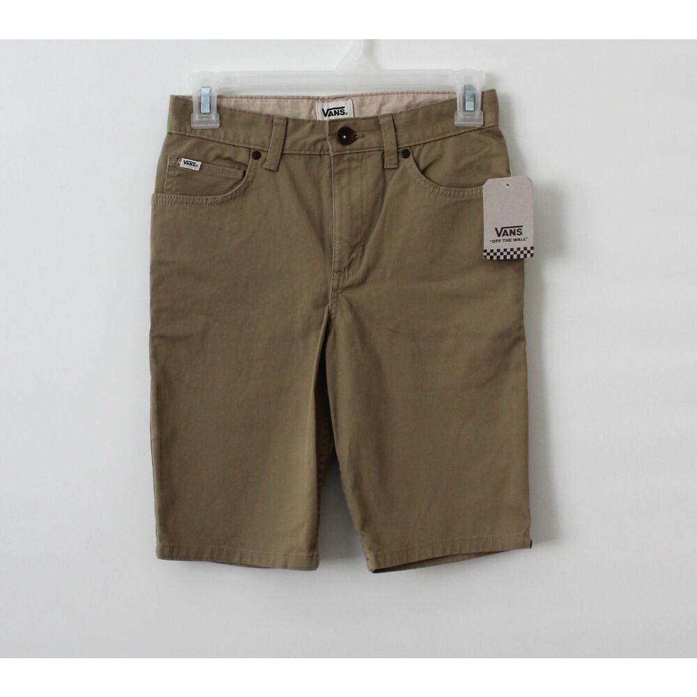 Vans Off the Wall Boys Walter Shorts Tan Size 10 NWT